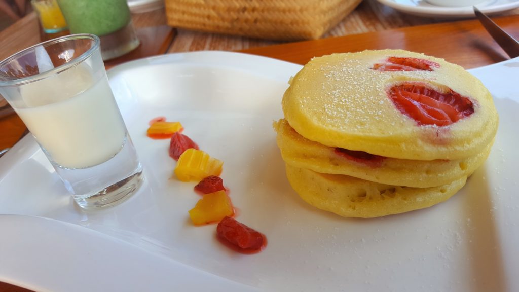 Pancacke mit Erdbeeren